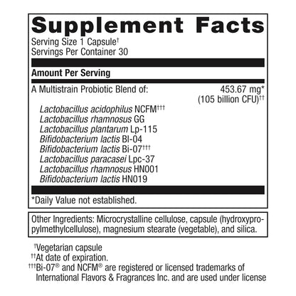 Metagenics UltraFlora BiomePro Probiótico Multicepa 105 Mil Millones UFC 30 Cápsulas Salud Digestiva E Inmune