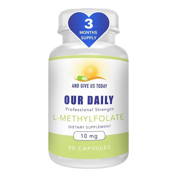 Capsulas L Metilfolato 10 Mg 10000 Mcg Folato Activo 90 Unidades Vegano Sin Gluten