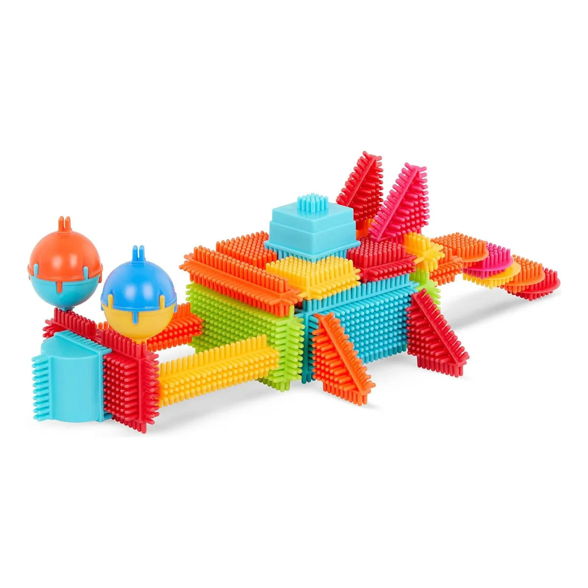 Juguete Bloques Construccion 80 Piezas Tarro Seguro Niños Battat Creatividad