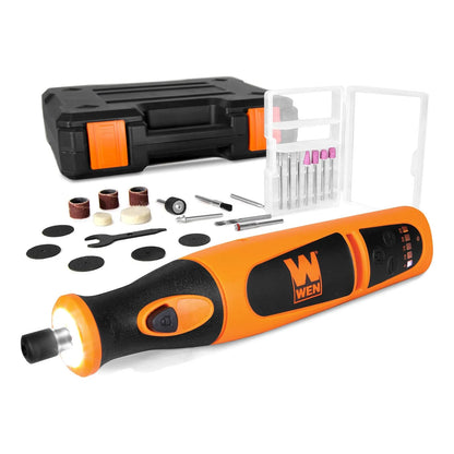 Kit Herramientas Giratorias 24 Piezas Bateria Recargable Luz LED Velocidad Ajustable