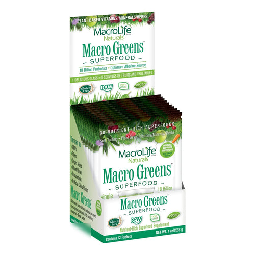 Macro Greens Powder 38 Superfood Polvo Verde Probiótico Antioxidante Vegano