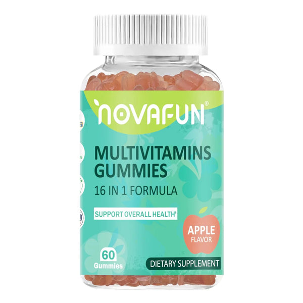 Gomitas Multivitamínicas 16 En 1 Sabor Manzana 60 Unidades Veganas Sin Gluten