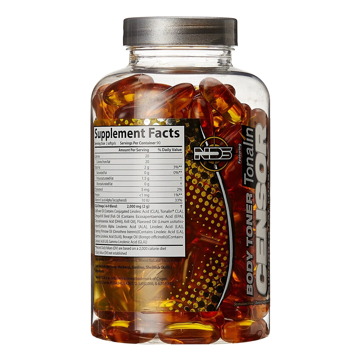 Capsulas Censor Pérdida De Grasa Y Tonificación Corporal Con CLA Y Omega 3-6-9 180 Unidades