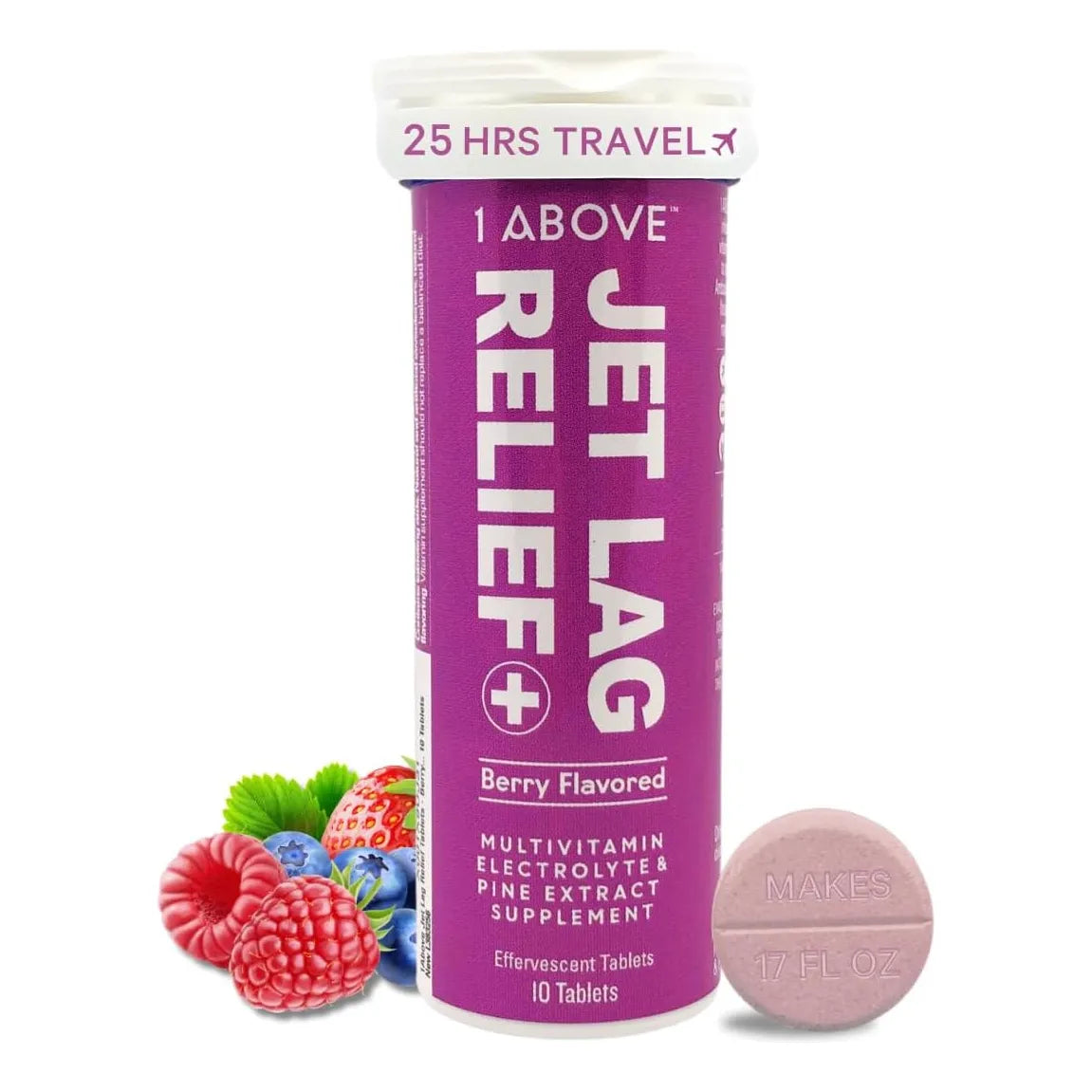 Tabletas Efervescentes Anti Jet Lag Multivitamínico Sabor Bayas Con Pycnogenol