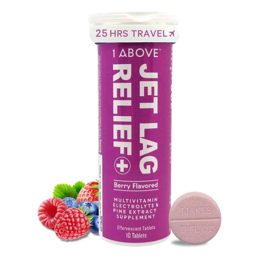 Tabletas Efervescentes Anti Jet Lag Multivitamínico Sabor Bayas Con Pycnogenol