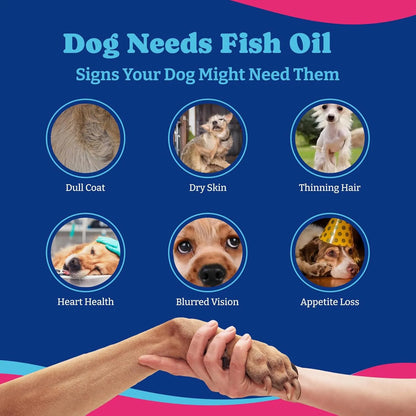 Masticables Aceite Pescado Omega 3 Perros Gatos Sabor Pato Pera 180 Unidades