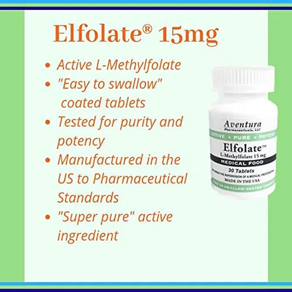 Paquete De 3 L-Metilfolato 15mg 30 Tabletas Suplemento Alimenticio Activo Y Puro