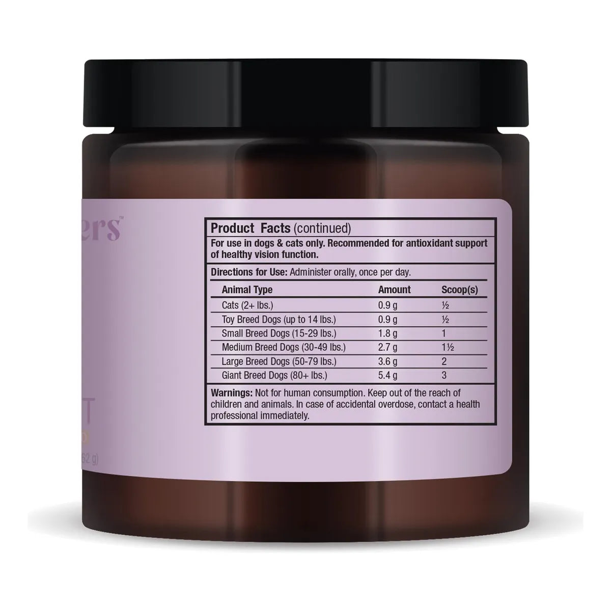 Soporte Ocular Para Gatos Y Perros 180 G Fórmula Natural Nut Alivia Y Protege