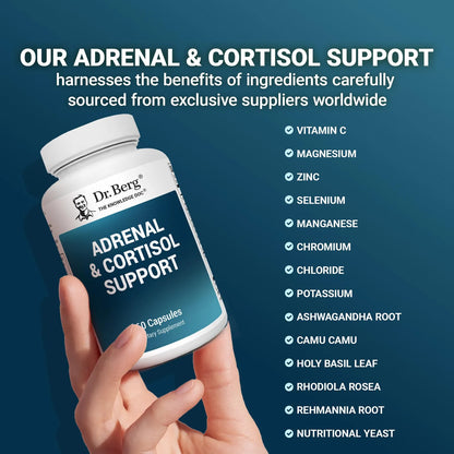 Cápsulas Suprarrenales Dr Berg Regula Cortisol Reduce Estrés Mejora Enfoque Y Estado De Ánimo