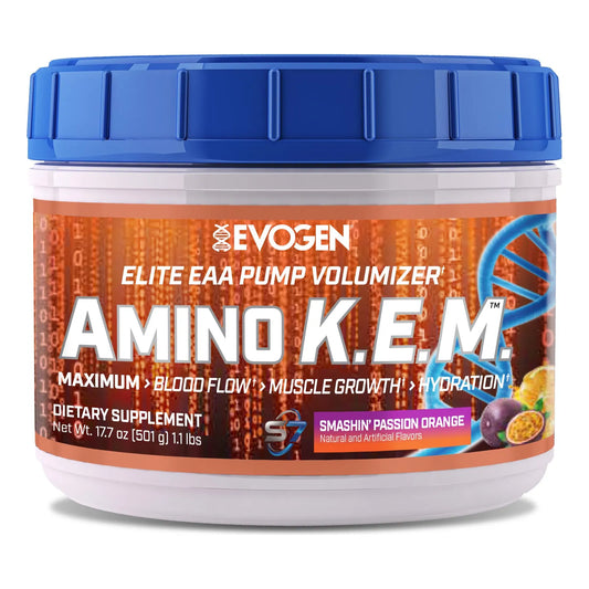 Volumizador En Polvo Eaa Bcaa Para Crecimiento Muscular E Hidratacion Sabor Naranja Pasión 30 Porciones