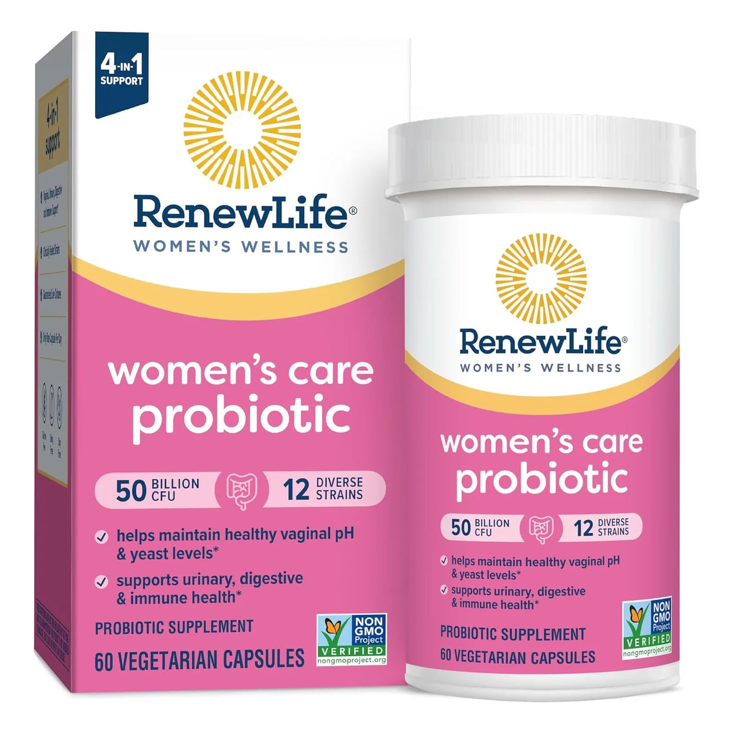 Probióticos Para Mujeres Renew Life 60 Cápsulas Salud Vaginal Digestiva E Inmune