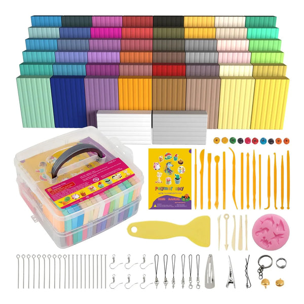 Kit Arcilla Polimerica 50 Colores Con Herramientas Ideal Para Niños Y Artistas