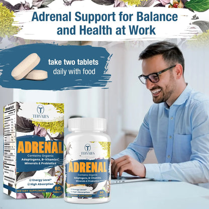 Suplemento Adaptogeno Rhodiola Ashwagandha Soporte Suprarrenal Energia 120 Caps
