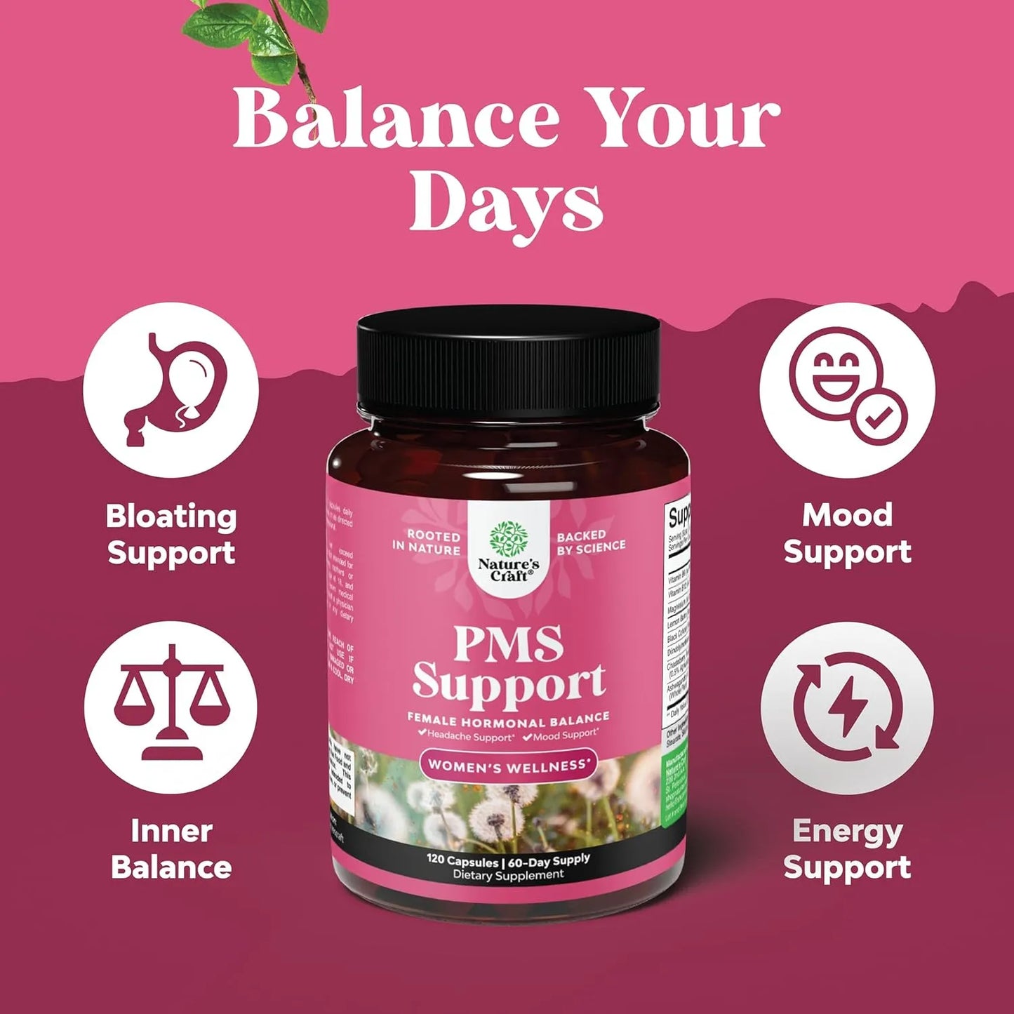 Suplemento Para Síndrome Premenstrual Alivia Calambres Equilibrio Hormonal Natural