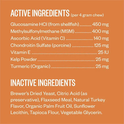 Zoomies Glucosamina Y Condroitina Suplemento Articular Para Perros 60 Masticables