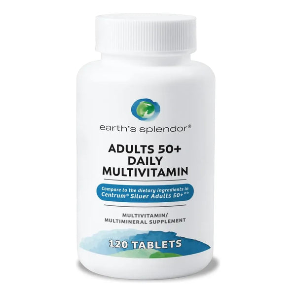 Earths Splendor Vitaminas Diarias Adultos 50+ Bienestar General 120 Tabletas