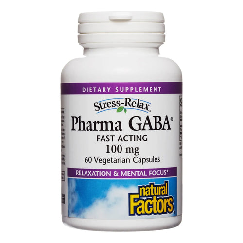Capsulas Pharma Gaba 100 Mg Relajacion Mental Y Sueño 60 Unidades