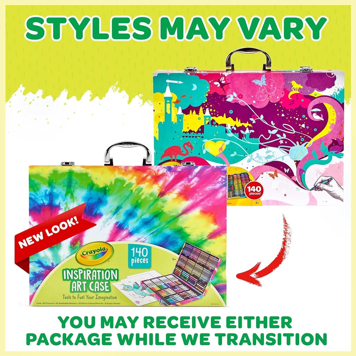 Set De Crayolas Artisticas Crayola Inspiration 140 Piezas Estuche Rosa Portatil