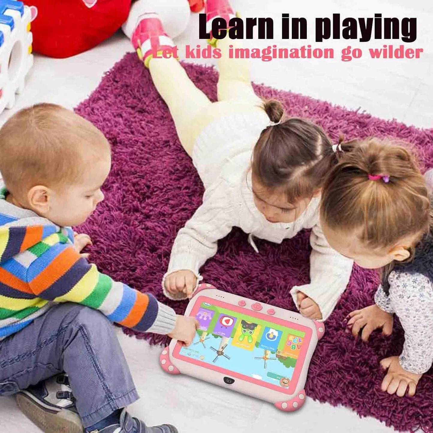 Tablet Niños 7 Pulgadas Android 10 Control Parental 32GB Cámara Dual