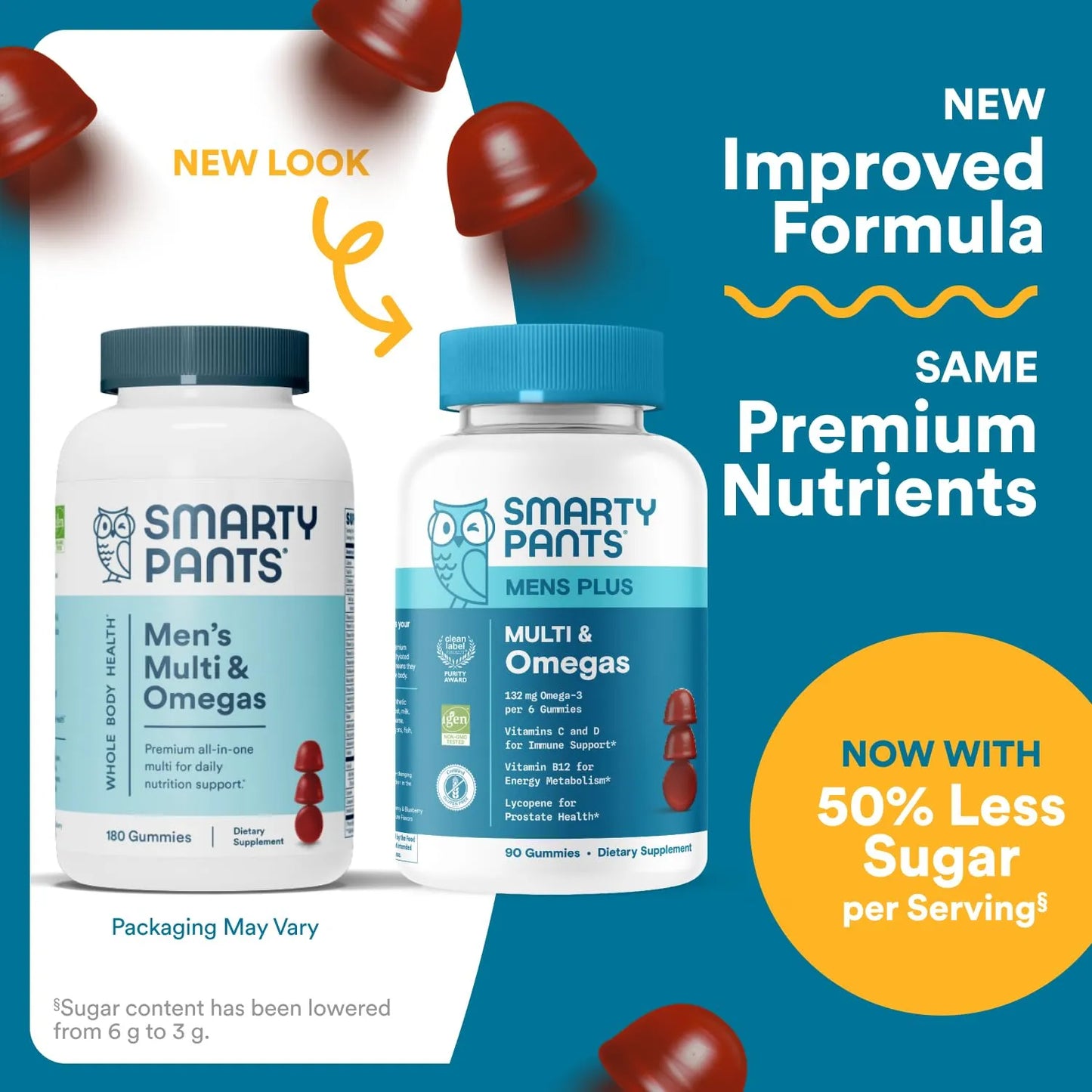 Gomitas Multivitamínicas Para Hombres Con Omega 3 DHA EPA Y 19 Nutrientes Esenciales