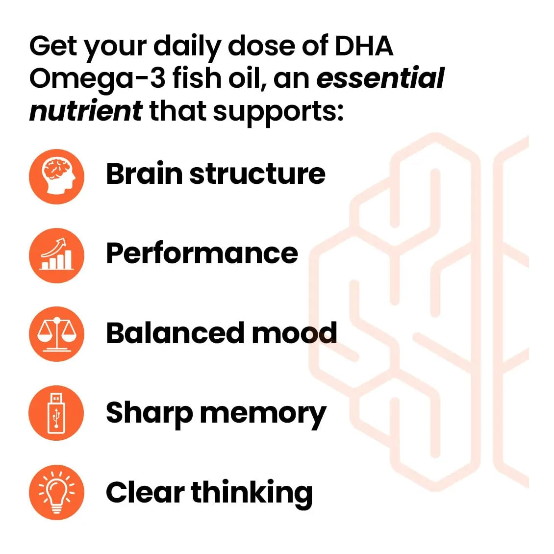 Suplemento NeuroQ Memory DHA 400mg Omega 3 Potencia Cognitiva Y Memoria