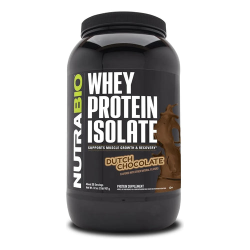 Proteína De Suero De Leche Aislada 100% Pura 900G NutraBio Alta Calidad