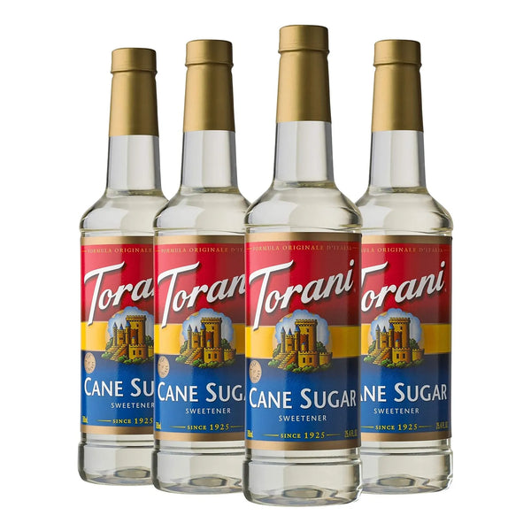Jarabe De Caña De Azúcar Torani 720 Ml Paquete De 4 Sabor Natural Y Versátil