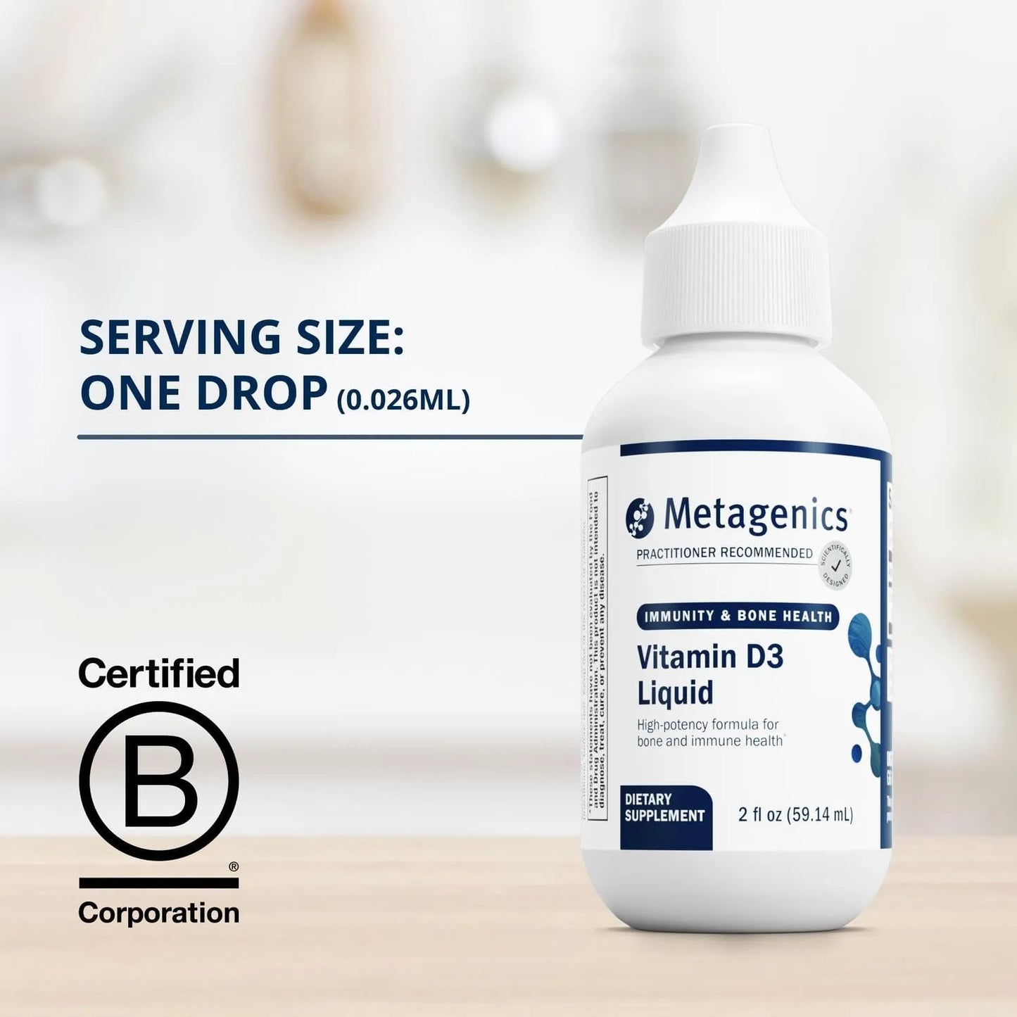 Vitamina D3 Liquida Metagenics Salud Osea Cardiovascular E Inmunologica 2 Onzas