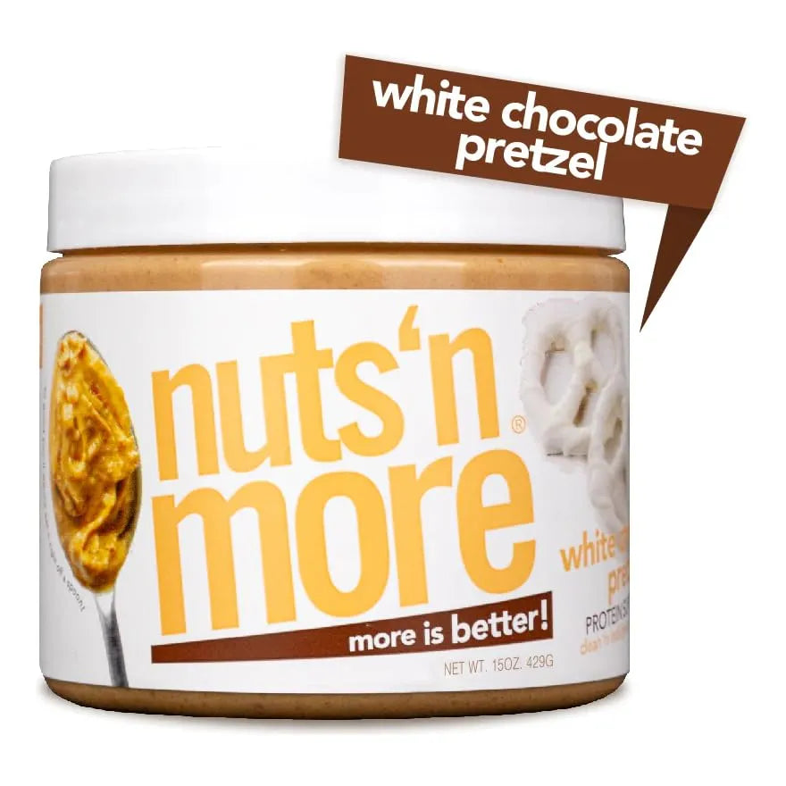 Mantequilla De Maní Con Pretzel Y Chocolate Blanco Alta En Proteínas 16 Oz