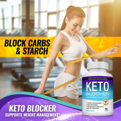 Keto Blocker Pills Extracto De Frijol Blanco 1800 Mg 90 Capsulas Suplemento Dieta Cetogenica