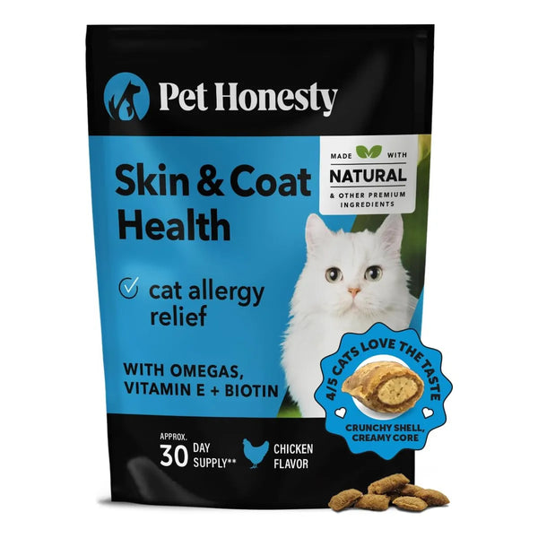 Masticables Saludables Para Piel Y Pelaje De Gato Pet Honesty Suplemento Con Omegas Y Probióticos 170g