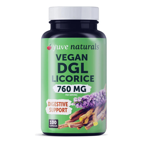 Capsulas De Raiz De Regaliz Dgl 760 Mg Digestión Saludable Vegano Sin Gluten
