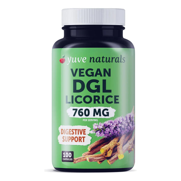 Capsulas De Raiz De Regaliz Dgl 760 Mg Digestión Saludable Vegano Sin Gluten