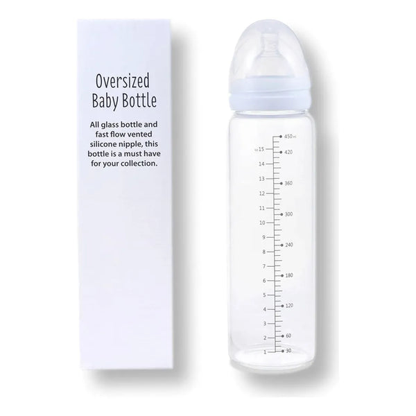 Biberón De Vidrio Vintage Blanco Para Adultos Diseño Elegante Y Seguro