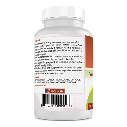 Suplemento De Boro 5 Mg 240 Tabletas Para Huesos Fuertes Y Equilibrio Hormonal
