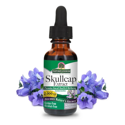 Extracto Liquido De Hierba Skullcap 30ml Apoyo Natural Sistema Nervioso