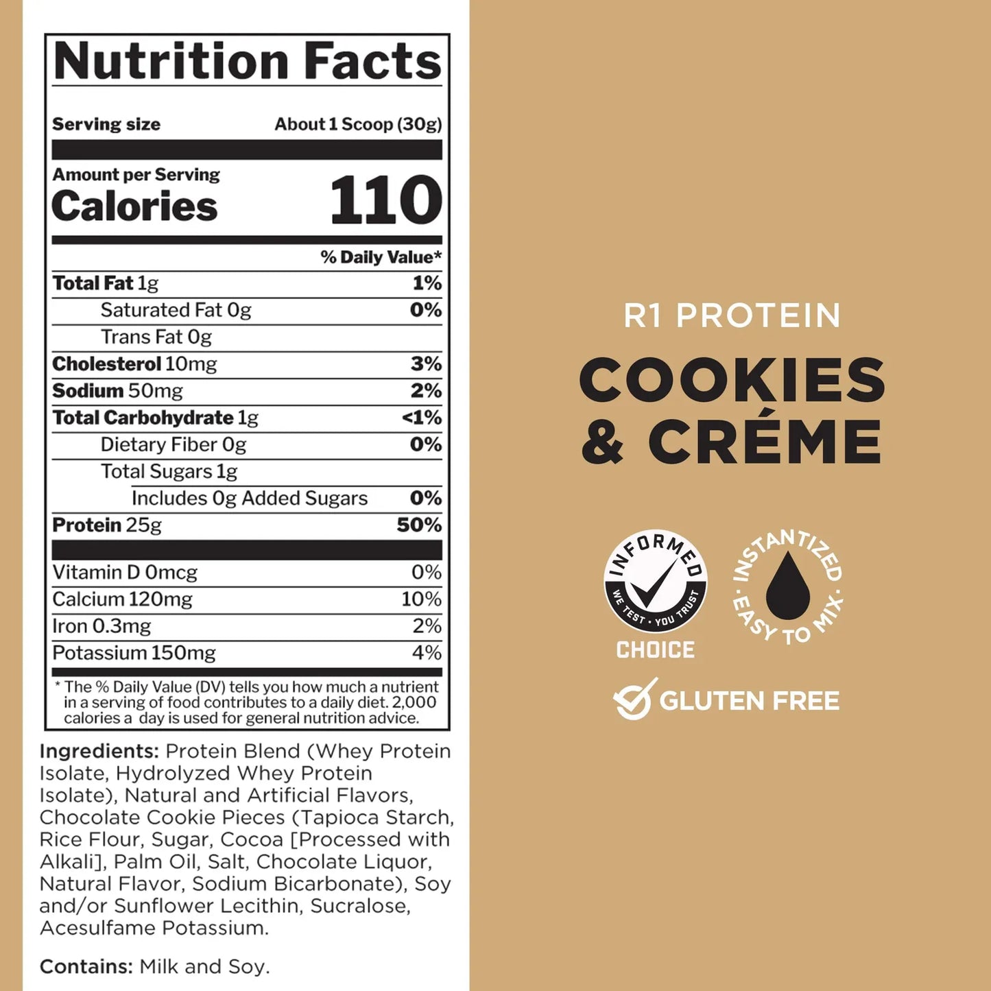 Proteína R1 Hidrolizada Galletas Crema 2 Lb Recuperación Rápida