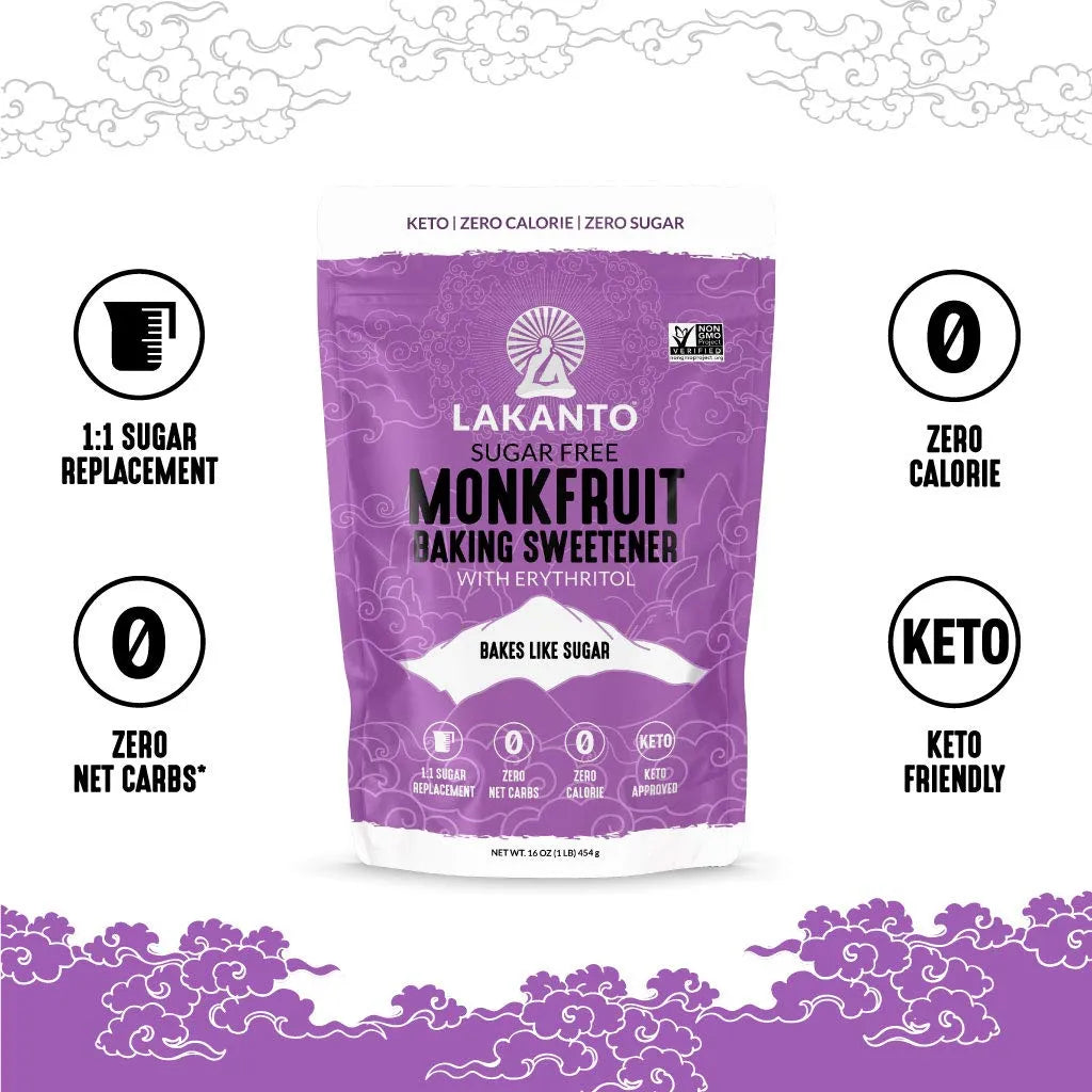 Edulcorante De Fruta Del Monje Lakanto 1 Lb Endulza Sin Azucar Keto Y Natural