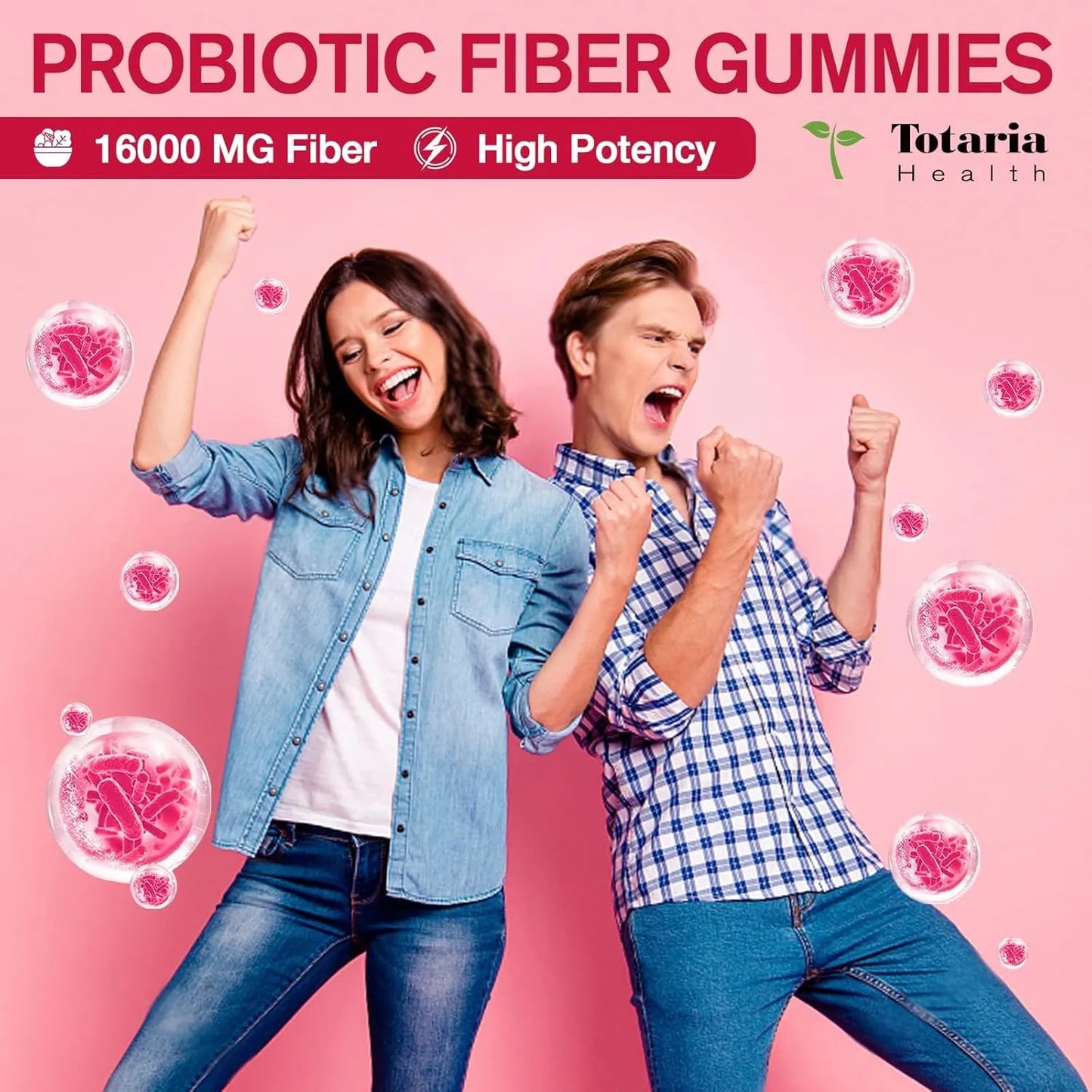 Gomitas Probióticas De Fibra 9 En 1 Con Vitamina C Para Digestión Y Energía
