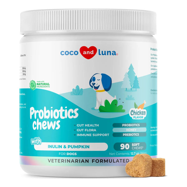 Masticables Suaves Probióticos Para Perros 90 Unidades Salud Digestiva E Inmunológica