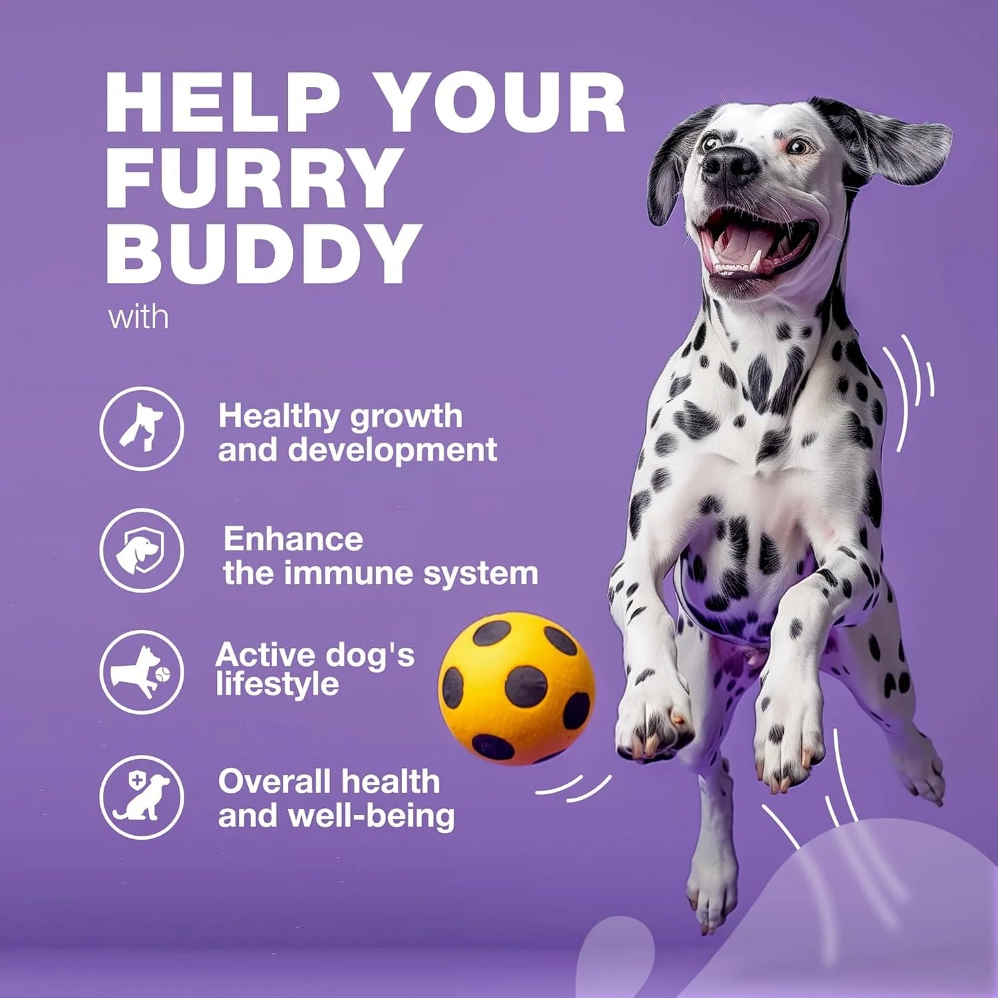 Multivitaminas Masticables 15 En 1 Para Perros Con MSM Salud Articular Y Piel