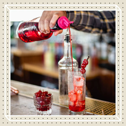 Mezcla De Granadina Premium Para Cocteles Botella 1 Litro Color Y Sabor Profesional
