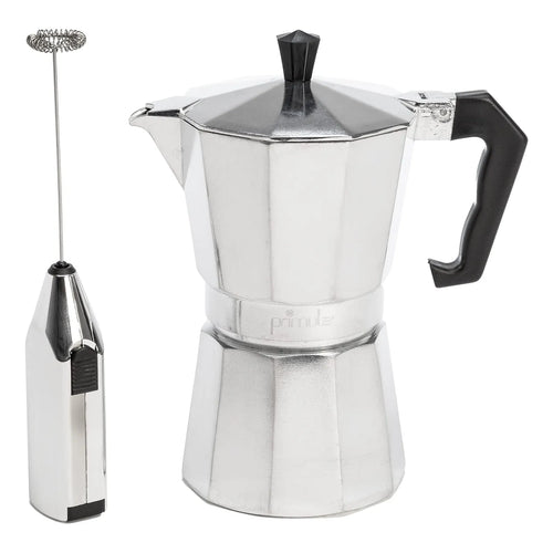 Cafetera Espresso Eléctrica Y Espumador 6 Tazas Plata SOMOS IMPORTACIONES GOLD