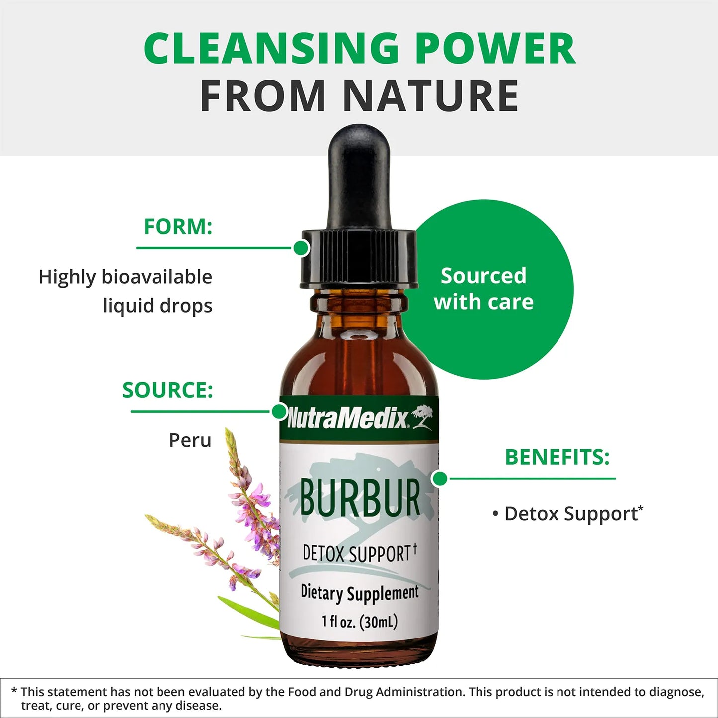 Burbur Extracto Desmodium Molliculum Gotas Desintoxicante Vegano