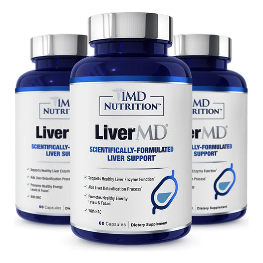 1MD LiverMD Suplemento Hepatico Extracto De Cardo Mariano Siliphos 180 Capsulas