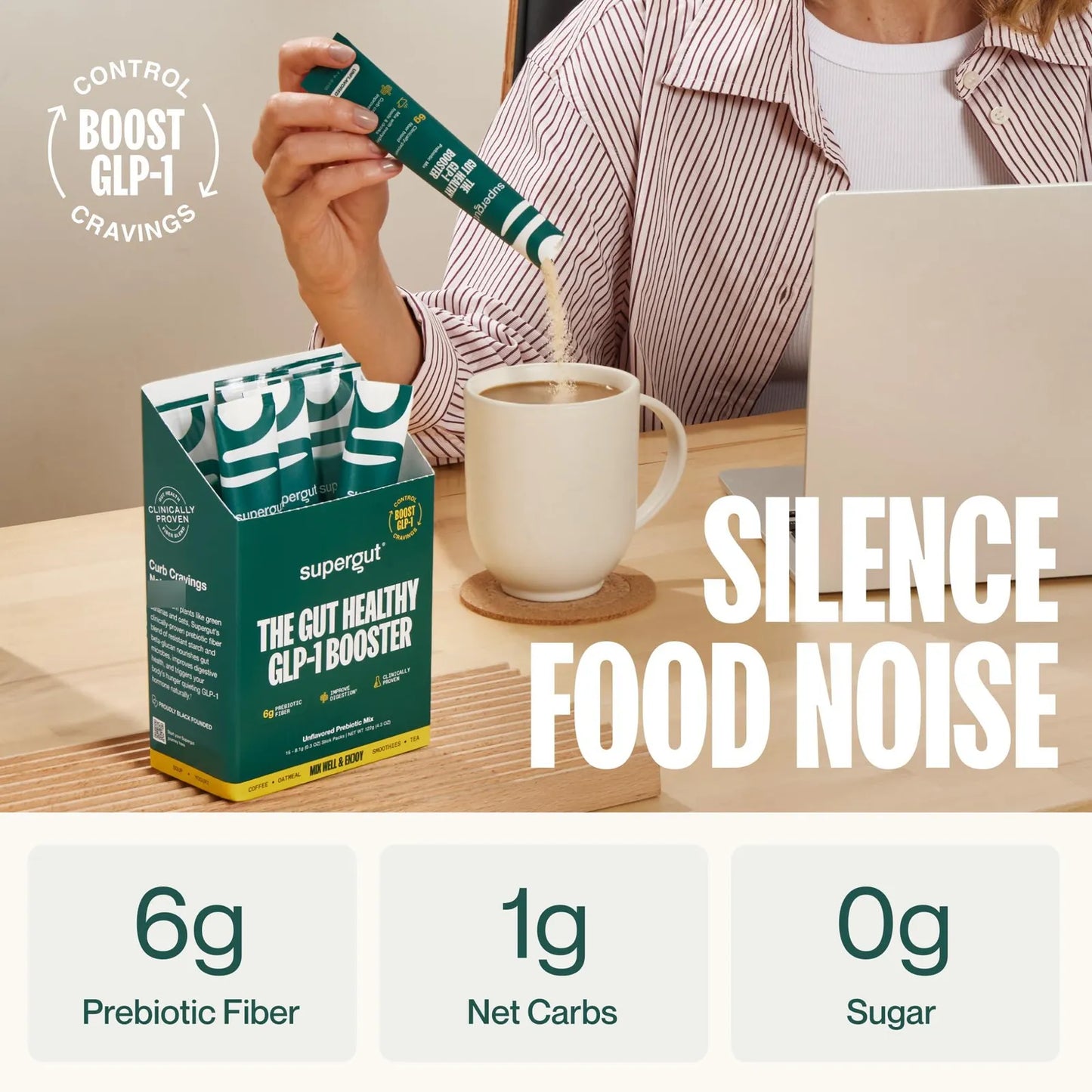 Mezcla En Polvo GLP 1 Booster Alto En Fibra Para Salud Intestinal 15 Porciones