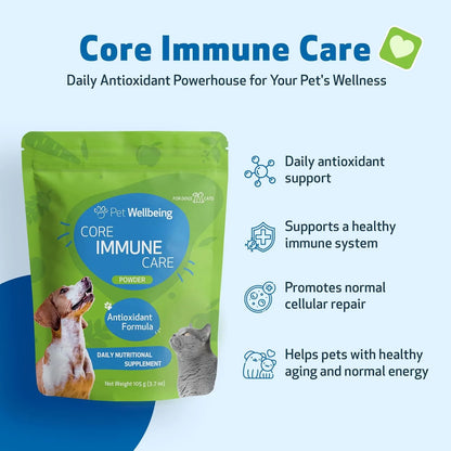 Suplemento Inmunologico Pet Wellbeing Core Immune Care Para Perros Y Gatos Antioxidante Y Vitalidad