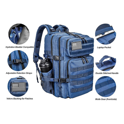 Lhi Mochila Tactica Militar 45L Resistente Al Agua Sistema Molle