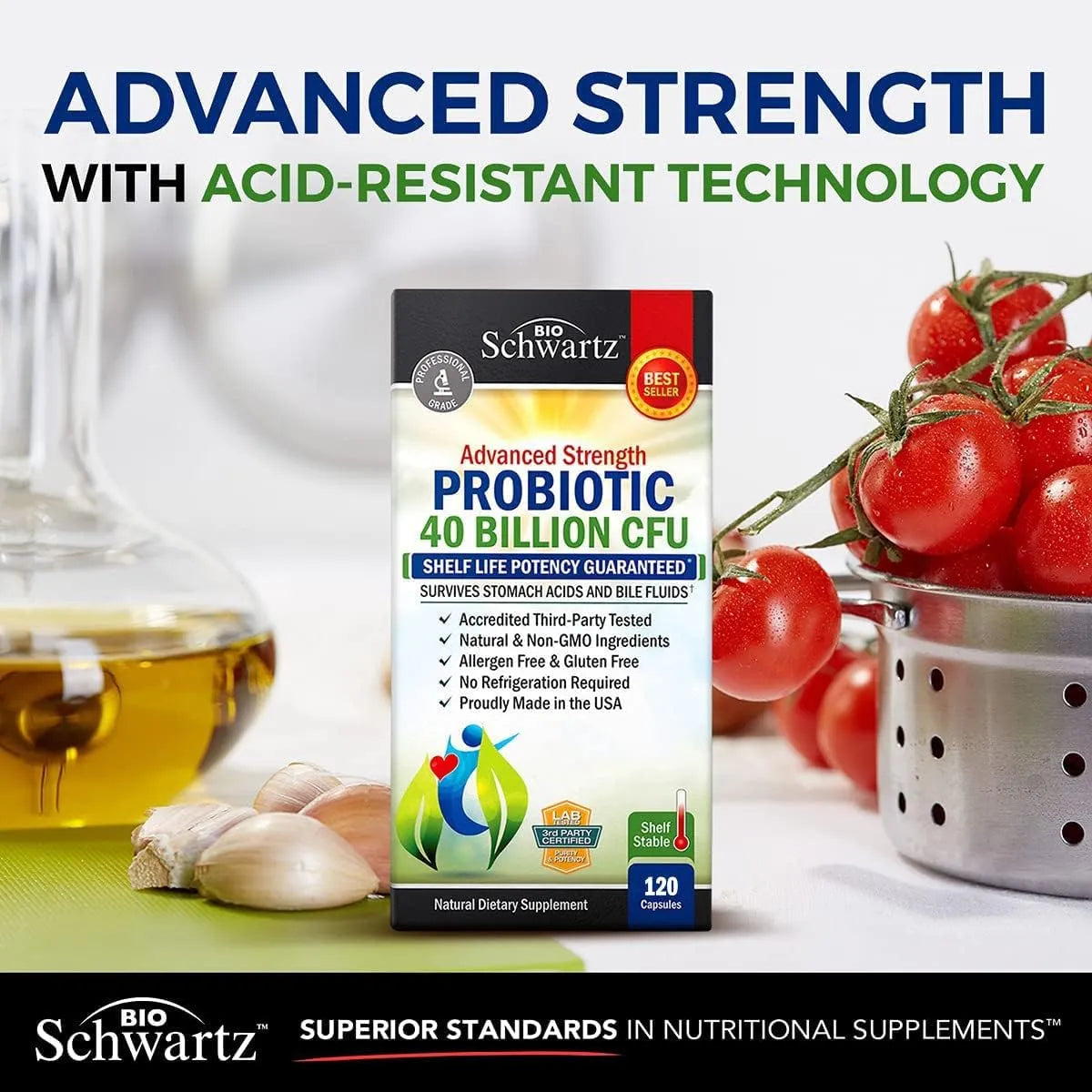 Probiotico 40 Billones Ufc Con Astragalo Y Lactobacillus Acidophilus Para Digestión E Inmunidad