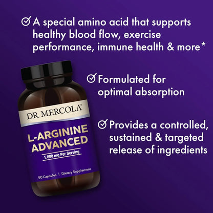 L Arginina Avanzada 1000 Mg 90 Capsulas Dr Mercola Energia Natural